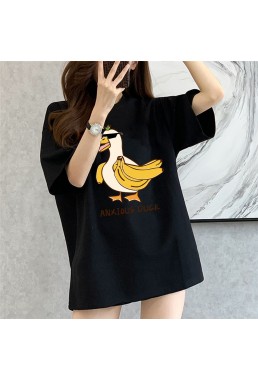 ANXIOUS Duck 3 Unisex Mens/Womens Short Sleeve T-shirts Fashion Printed Tops Cosplay Costume