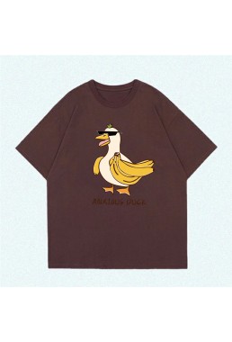ANXIOUS Duck 5 Unisex Mens/Womens Short Sleeve T-shirts Fashion Printed Tops Cosplay Costume