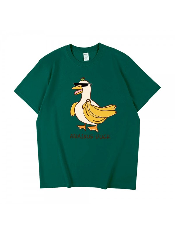 ANXIOUS Duck 6 Unisex Mens/Womens Short Sleeve T-shirts Fashion Printed Tops Cosplay Costume