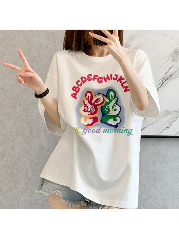 Honey Rabbit 1 Unisex Mens/Womens Short Sleeve T-shirts Fashion Printed Tops Cosplay Costume