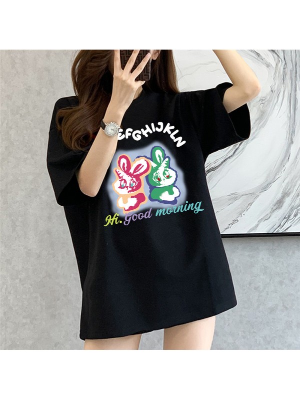 Honey Rabbit 3 Unisex Mens/Womens Short Sleeve T-shirts Fashion Printed Tops Cosplay Costume