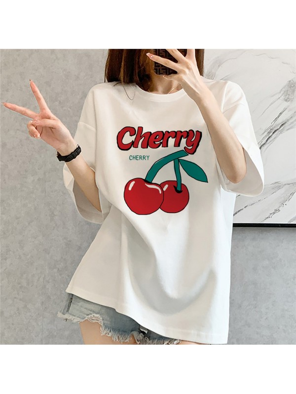 Cherry 1 Unisex Mens/Womens Short Sleeve T-shirts Fashion Printed Tops Cosplay Costume