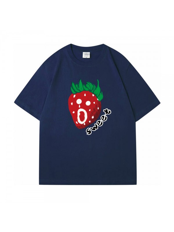 Sweet Strawberry 2 Unisex Mens/Womens Short Sleeve T-shirts Fashion Printed Tops Cosplay Costume