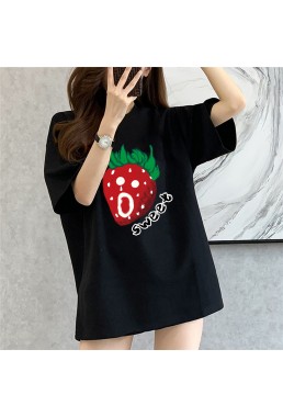 Sweet Strawberry 3 Unisex Mens/Womens Short Sleeve T-shirts Fashion Printed Tops Cosplay Costume