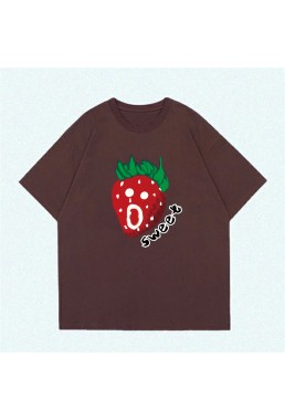 Sweet Strawberry 4 Unisex Mens/Womens Short Sleeve T-shirts Fashion Printed Tops Cosplay Costume