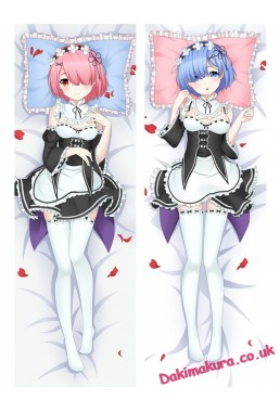 Ram and Rem - Re Zero Anime Dakimakura Japanese Hugging Body Pillow Cover