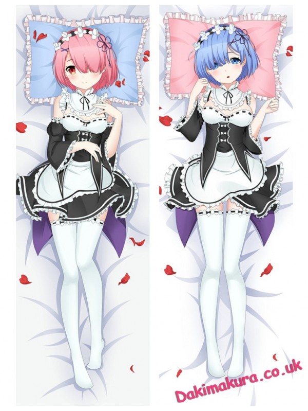 Ram and Rem - Re Zero Anime Dakimakura Japanese Hugging Body Pillow Cover