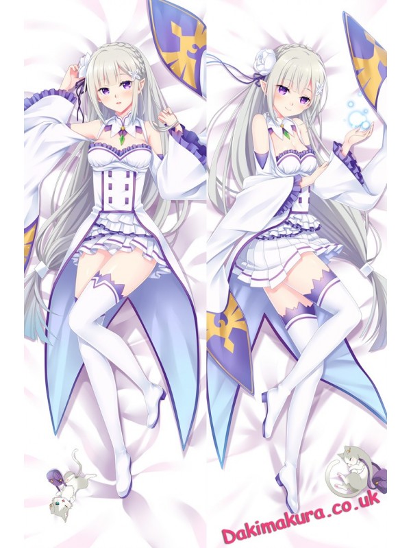 Emilia -Re Zero Anime Dakimakura Japanese Hug Body Pillow Cover