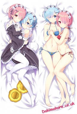 Rem and Ram - Re Zero Anime Dakimakura Japanese Hugging Body Pillow Cover