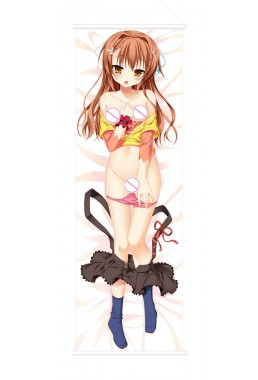 Brown Haired Lady Japanese Anime Painting Home Decor Wall Scroll Posters